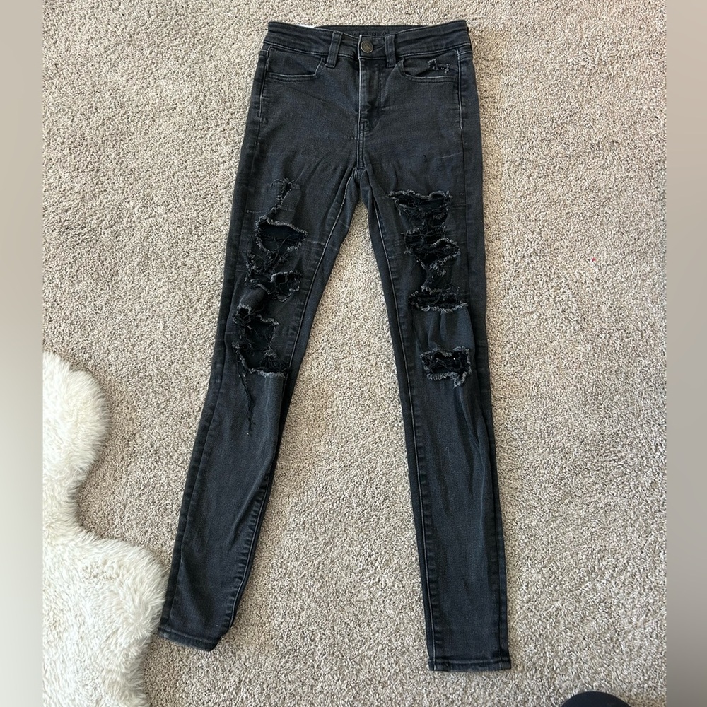 American eagle Next level stretch ripped skinny jeans